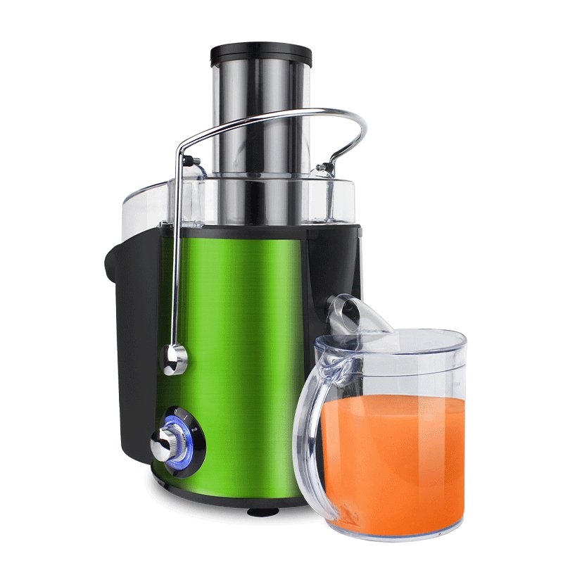 Industrial brushed stainless steel finish blender orange juicer