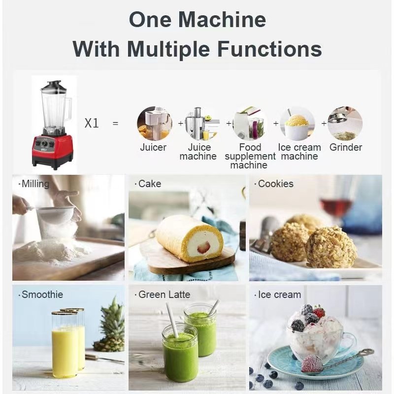 Factory Wholesale High Quality High Speed 3L 3500w Large Commercial Blender with double bottle