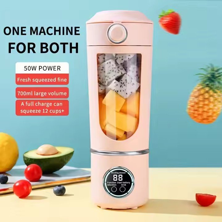 700Ml Upgrade Portable Blender High Speed Rechargeable 2 In 1 Juicer For Vegetable Mixer Multifunctional Juicer
