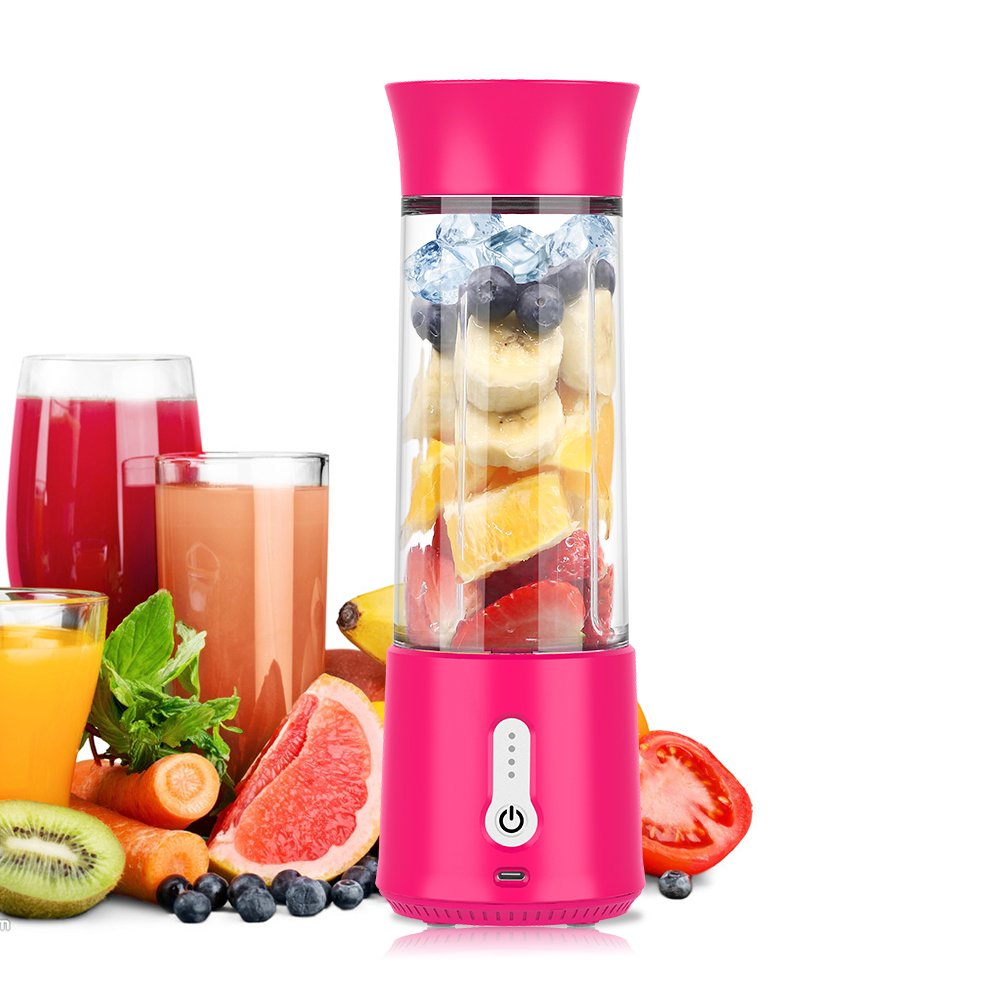 Portable Blender Juice Cup 500ML USB Rechargeable Stainless Steel Juicer USB Charging