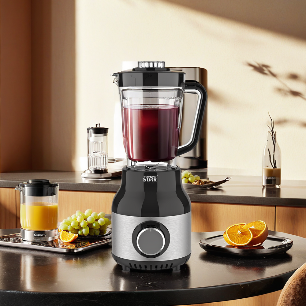 WINNING STAR Wholesale Hot Selling 2 in 1 ST-5501-C 1.8L 500W Portable Stainless Steel Fruits Grinder Juicer Blender