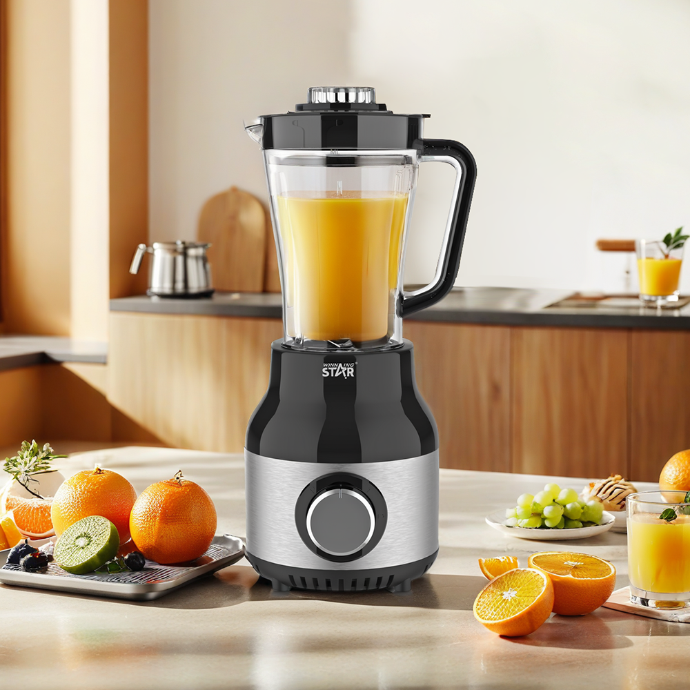 WINNING STAR Wholesale Hot Selling 2 in 1 ST-5501-C 1.8L 500W Portable Stainless Steel Fruits Grinder Juicer Blender
