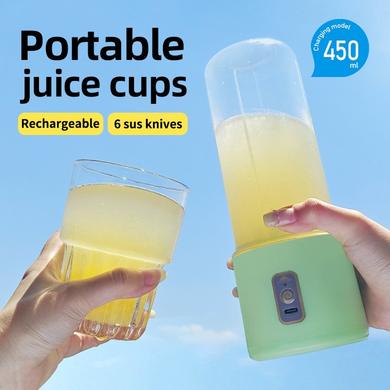 380 motor 1500 Amh Portable Electric Juice Blender Mini Smoothie Maker with Straw Cross border New Straw Juice Cup