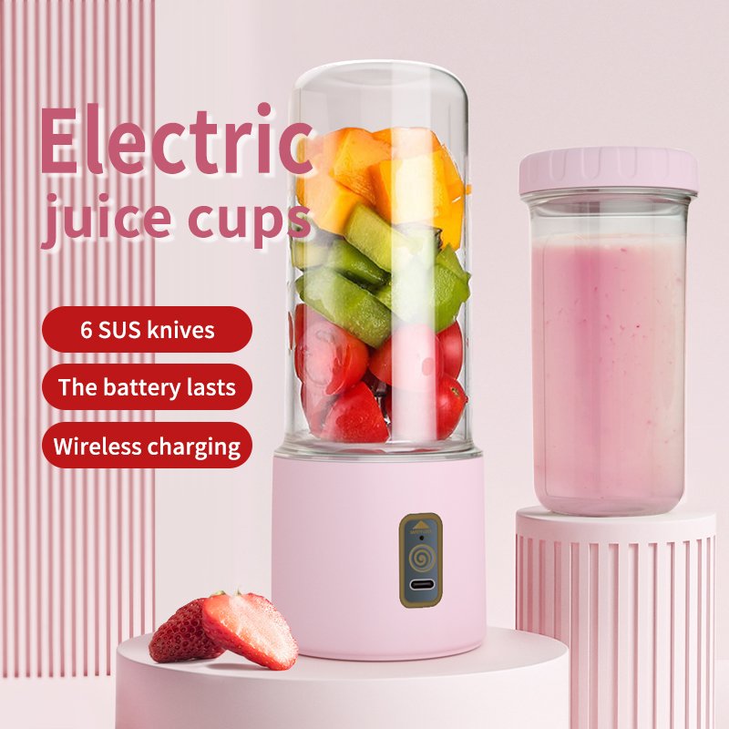 380 motor 1500 Amh Portable Electric Juice Blender Mini Smoothie Maker with Straw Cross border New Straw Juice Cup