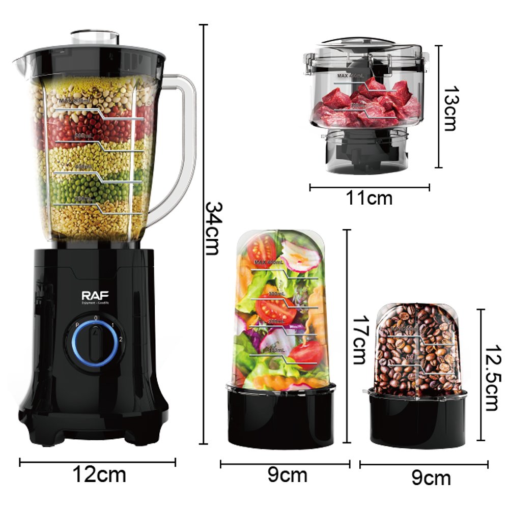 RAF Multi-function Stainless Steel Blade Coffee Bean Grinder Juicer Electric Food Mixer Processor Meat Grinder Electric Blender
