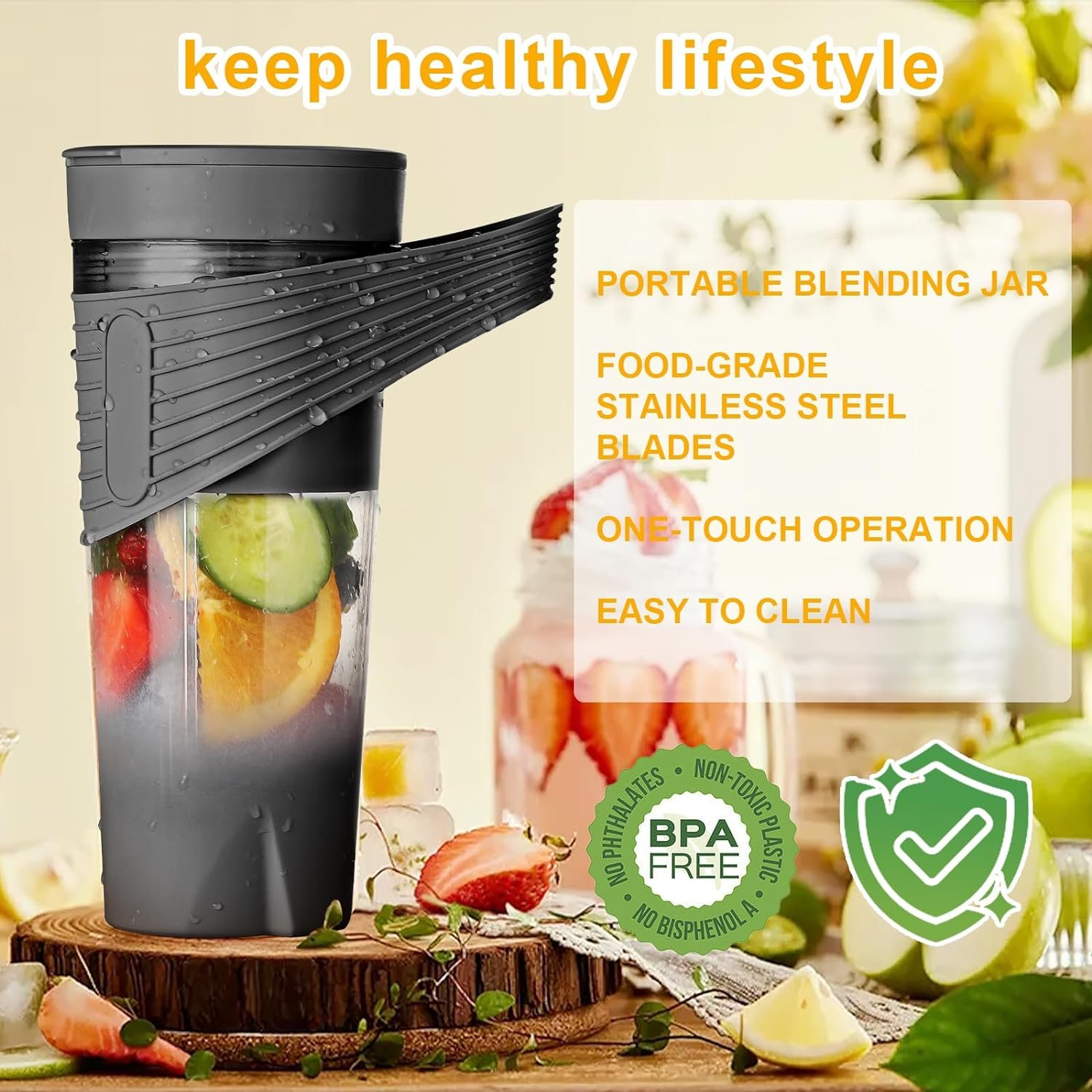 Ligkevan 4000mAh 470ML Type-C Charger For Fruit Ice Milk Shake And Smoothie Mixing Mini Blenders Juicers Portable Blender Juicer