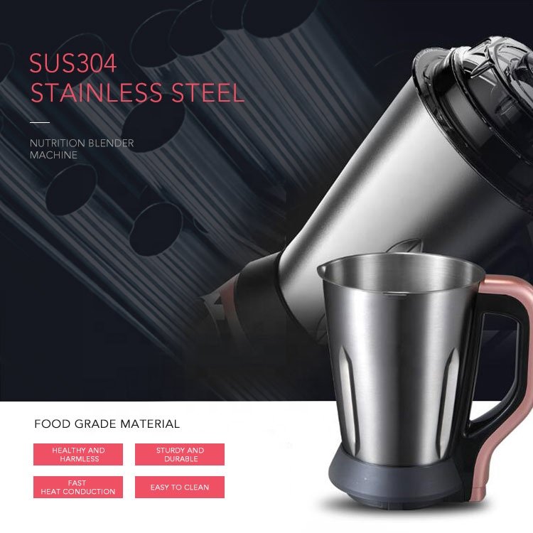 Multifunction stainless steel jar soup maker with 304SS blades blender with Ice crush Smooth Chunky function