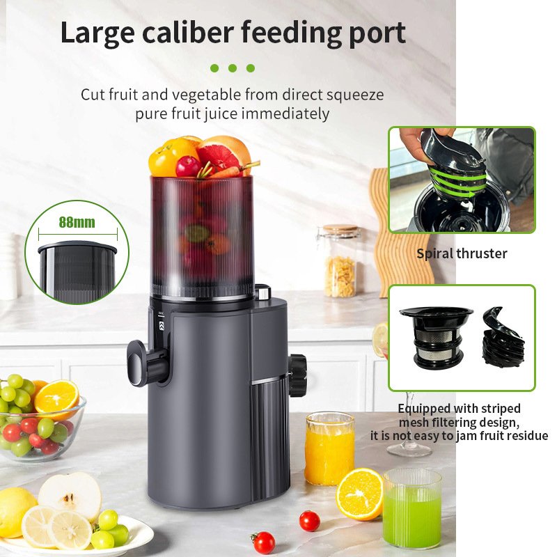 2024 Hot Sell Automatic Big Mouth Cold Press Juicers 350W Blenders Commercial Orange Juicer Machine