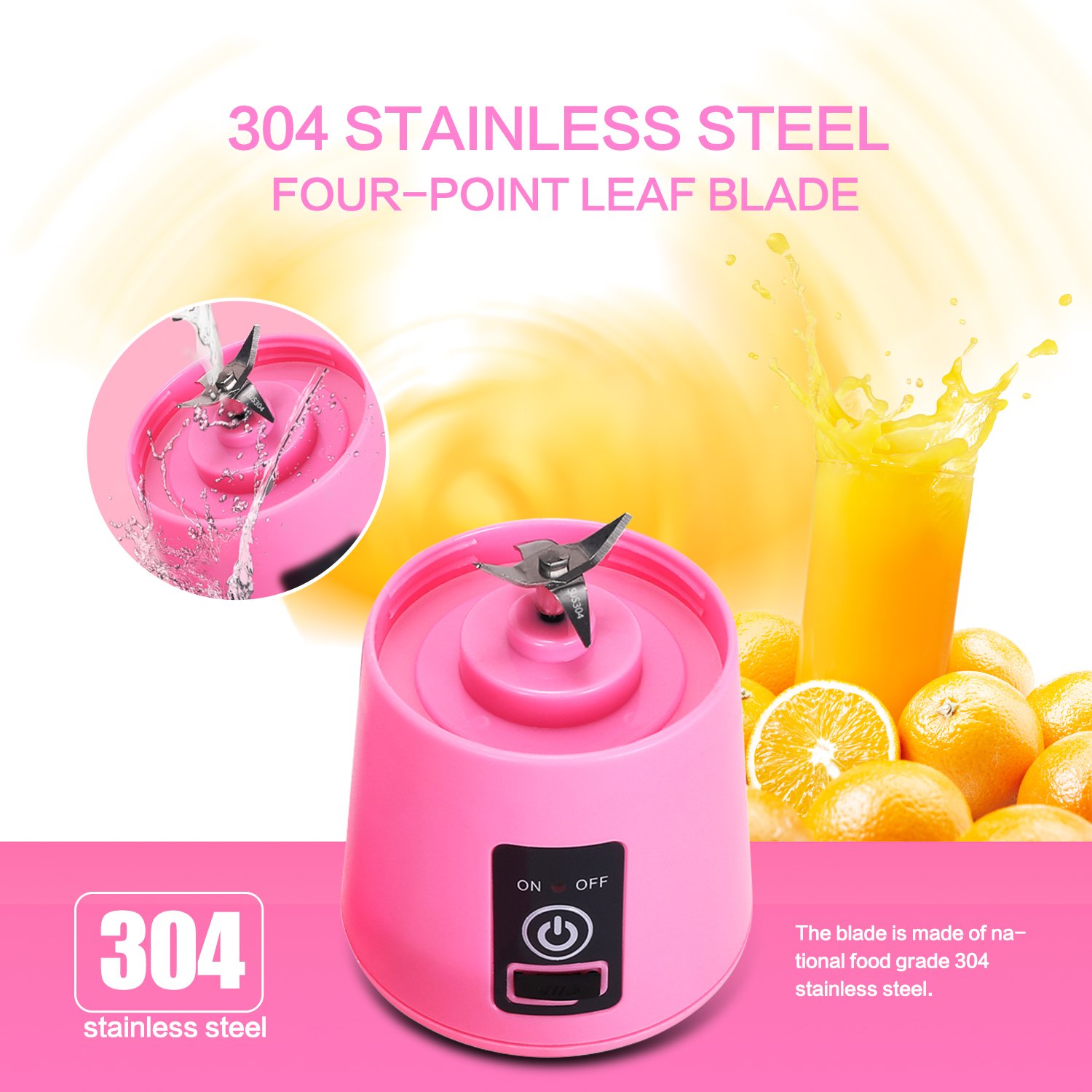 Factory wholesale Portable USB Charge Blenders and Fruit Juicer