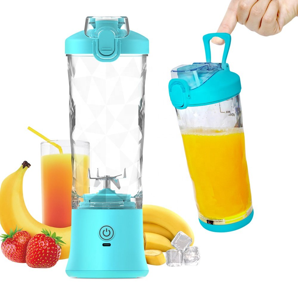 Mini Fruit Juice Blender Portable Electric Vacuum Blender Rechargeable OEM 600ml Automatic Fruit Juicer