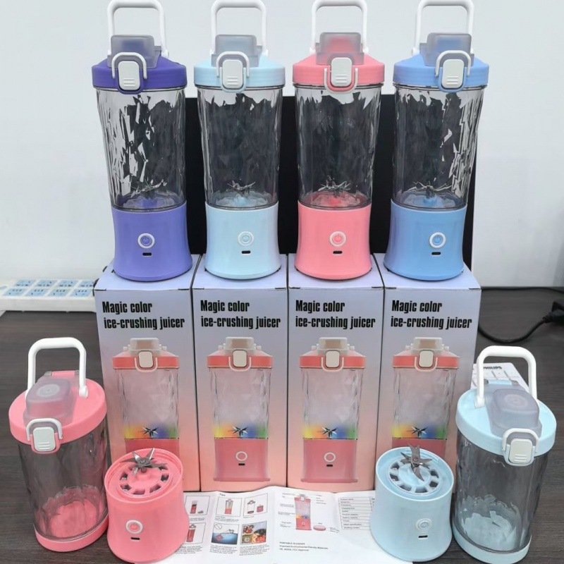 Portable Blender Juicer Personal Size Blender Cup Electric Crusher Juicer With Multicolor Light For Shakes and Smoothies