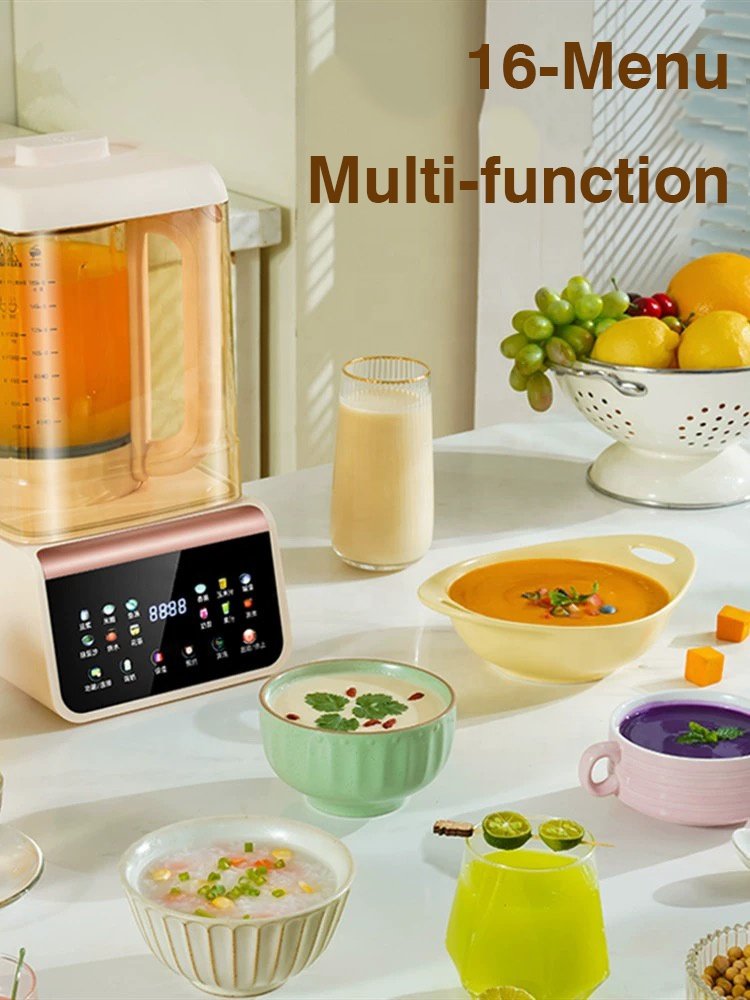 16 Functions Soybean Nut Almond Milk Maker High Quality Sound Cover Blender Low Noise Soundproof Blender Machine Juicer Mixer