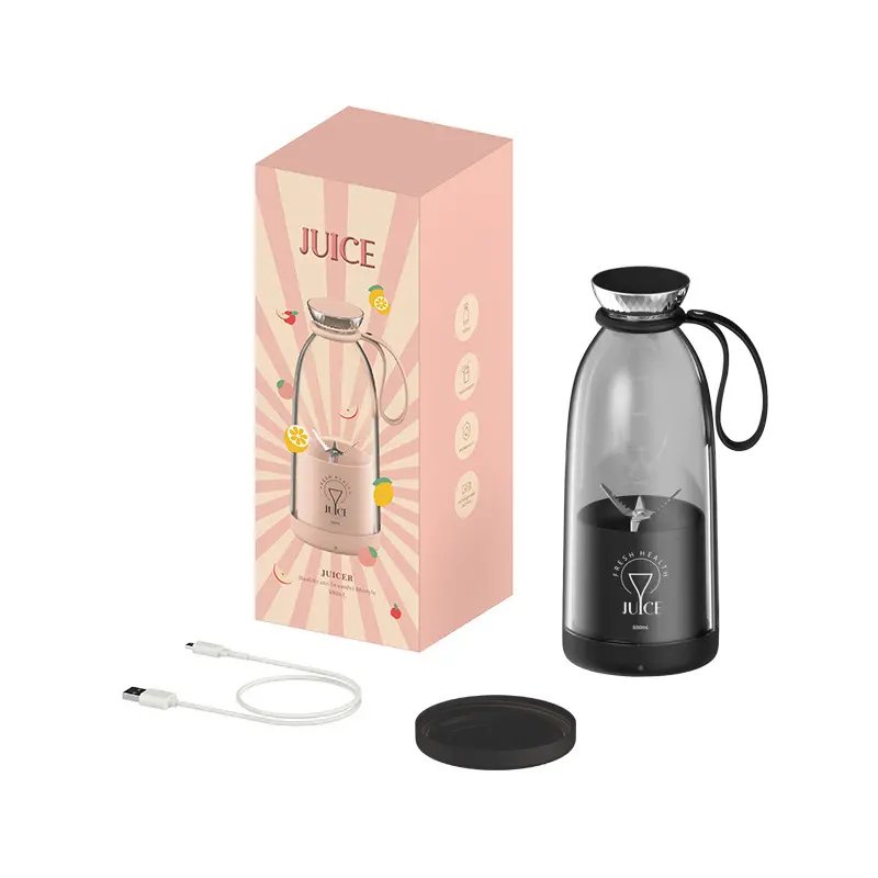 500ML Charging Electric Juicer Blender Kitchen Fresh Fruit Mixer Portable Outdoor Camping Use