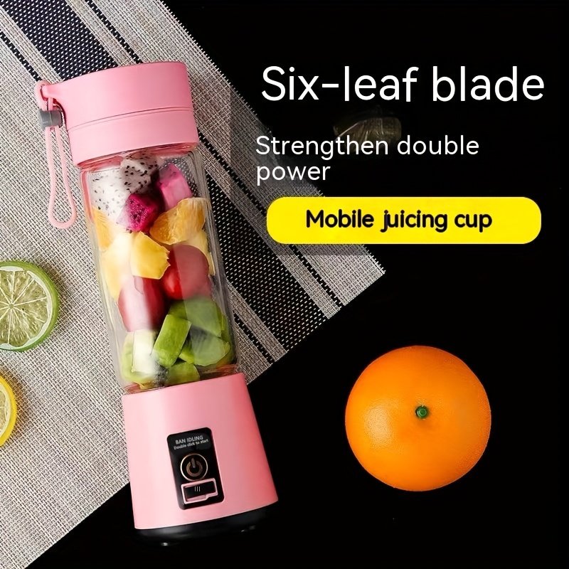 2000mah 6 blades Usb Rechargeable Blender cup portable juicer Home Use Fruit Ice Smoothie blender mini juicer blender