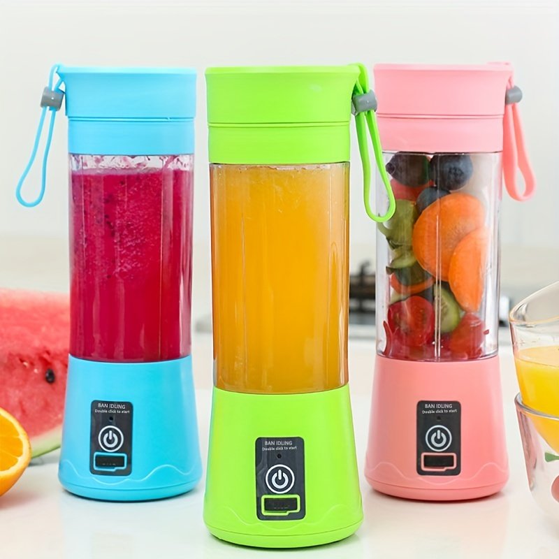 2000mah 6 blades Usb Rechargeable Blender cup portable juicer Home Use Fruit Ice Smoothie blender mini juicer blender