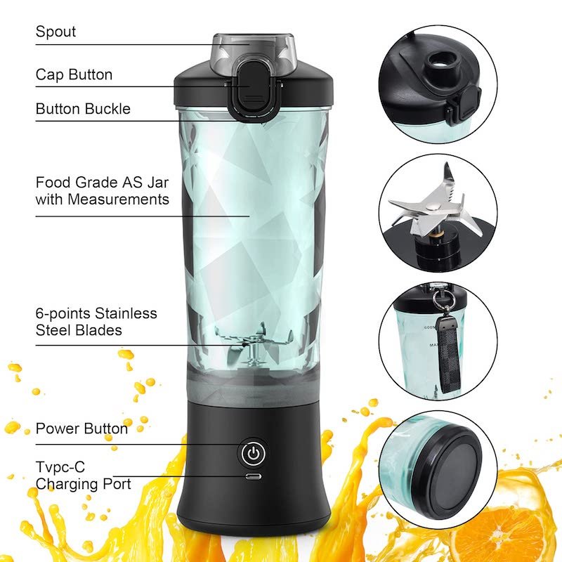Best Selling Products 2023 Booming 600ML Portable Blender Personal Electric Juicer Fruit Shaker Bottle Ice Usb Juicer Cup