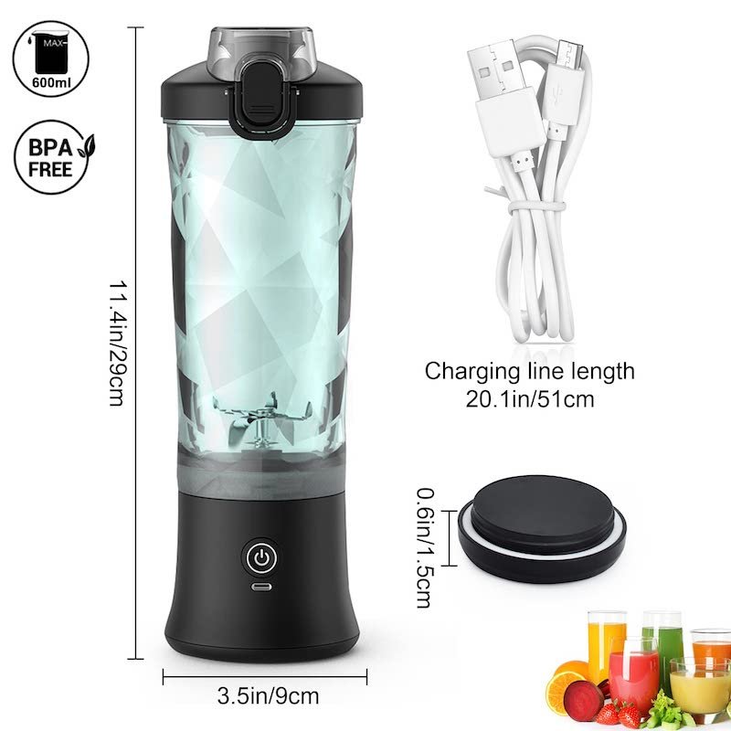 Best Selling Products 2023 Booming 600ML Portable Blender Personal Electric Juicer Fruit Shaker Bottle Ice Usb Juicer Cup