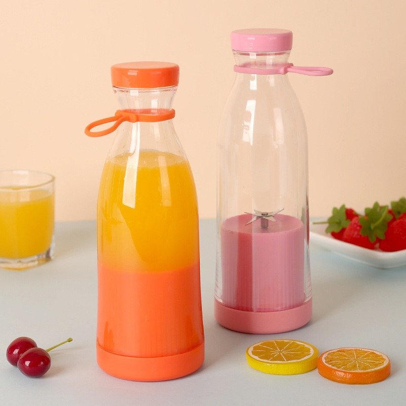 Mini Portable 420ml Electric Juicer Blender Wholesale USB 6 Stainless Steel Battery Car Household Use Fresh Fruit Juice Cup