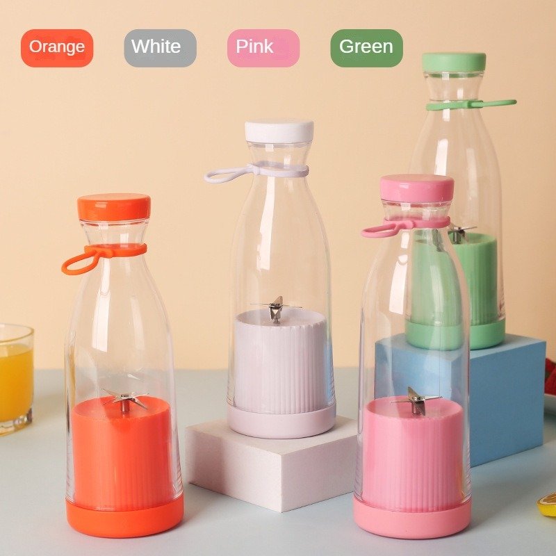 Mini Portable 420ml Electric Juicer Blender Wholesale USB 6 Stainless Steel Battery Car Household Use Fresh Fruit Juice Cup