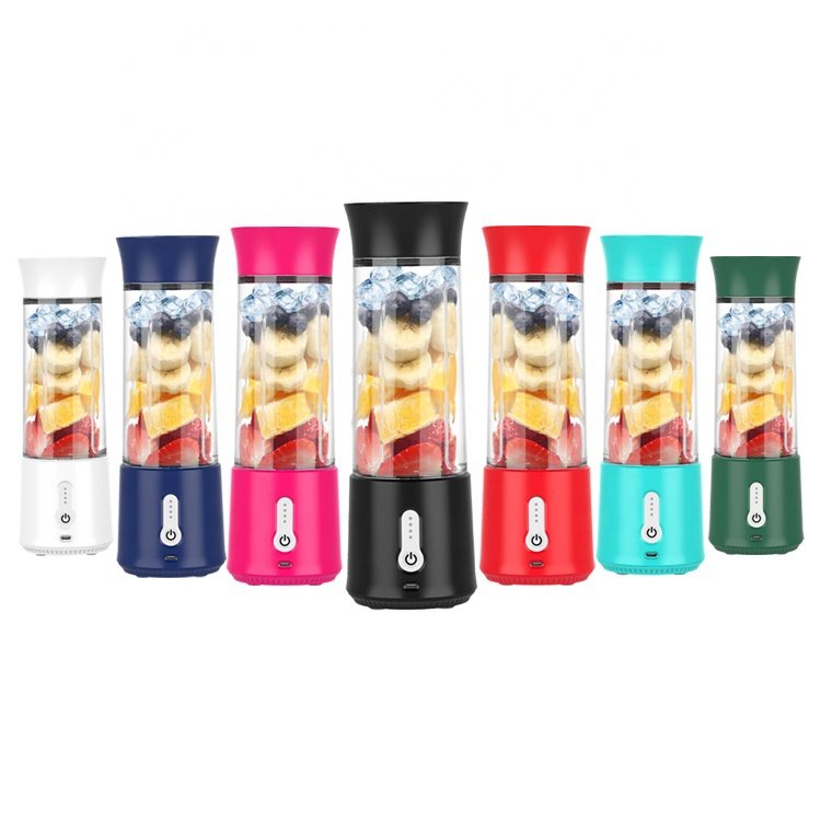 2024 Black Friday Gift Personal Portable Blender Juicer 500ML 6 Blades Stainless Steel USB Charging Electric Blender Juicer