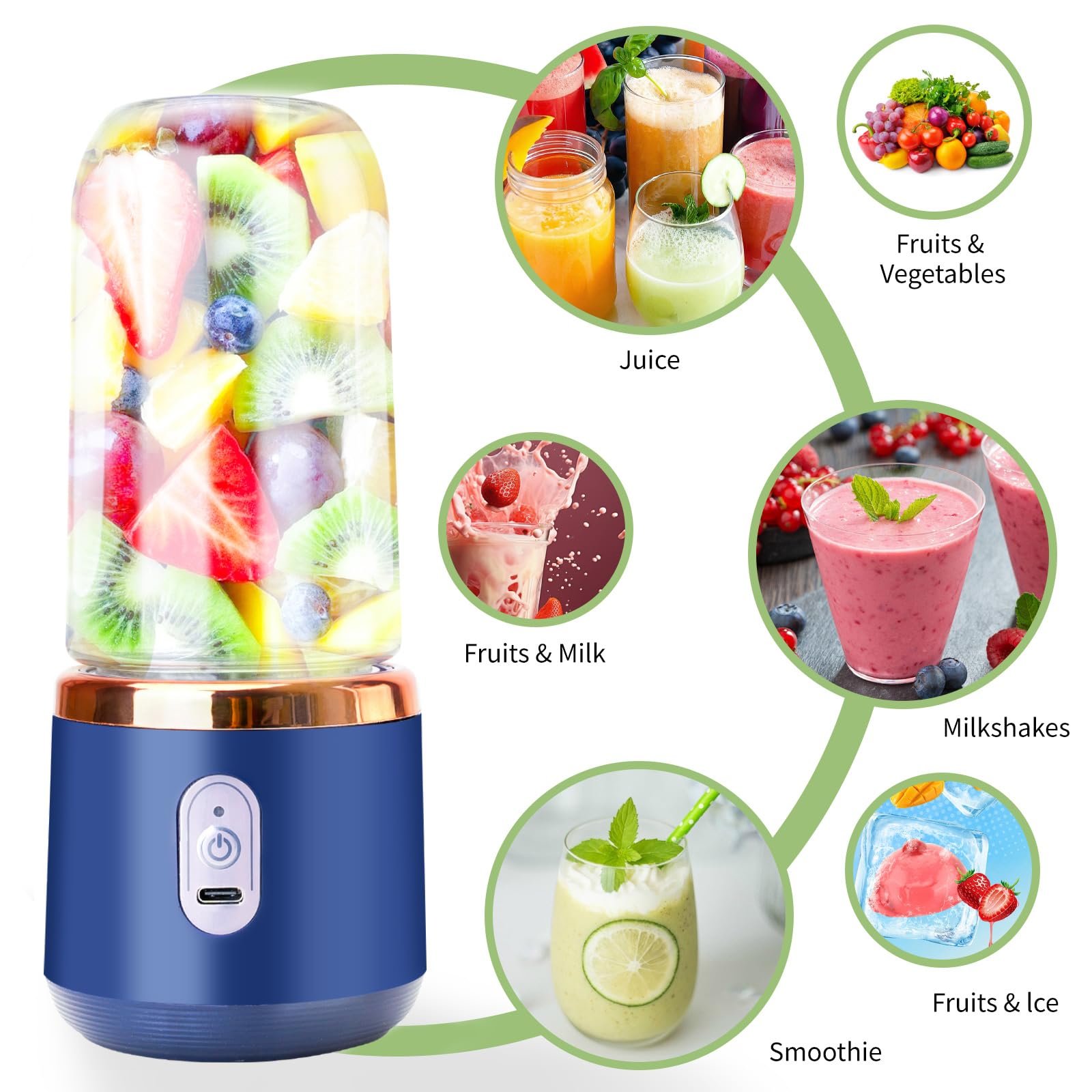 Hot Electric Juicer Cup 6 Blades High Speed Blender Usb Portable Fruit Mixer Sports Mini Fresh Juice Blender Fruit Juicers