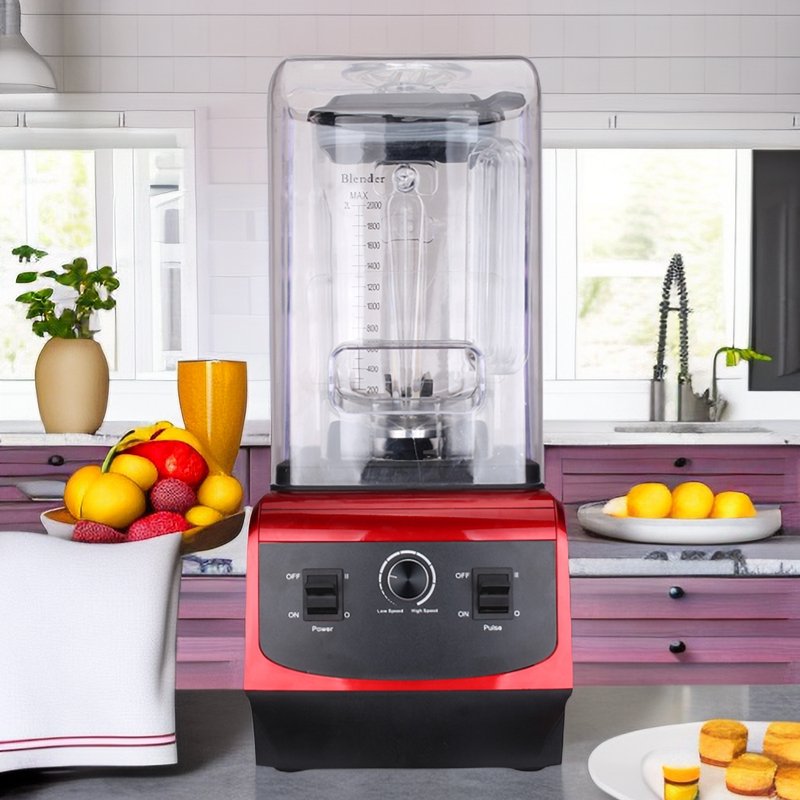 Commercial Fruit Mixer High Speed Blender Machine Cooks Professional Soybean Blender Soundproof Blender With Cover