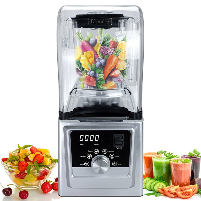 Best professional commercial ice crush high speed home use Sound Proof low noise silent electric blender mixer juicer licuadora