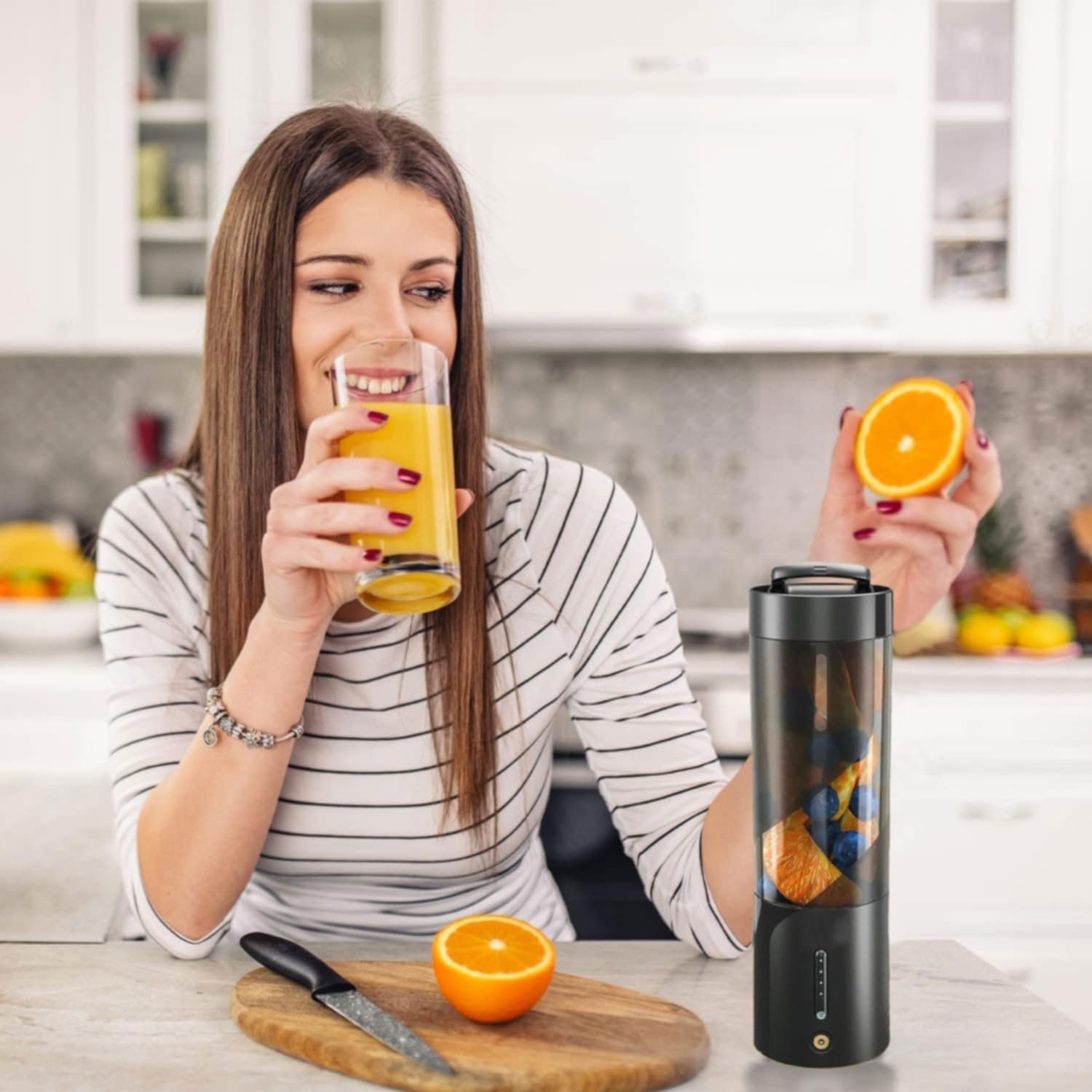 Ligkevan Waterproof Magnetic Charge 4000mAh 450ML Fresh Personal Cup Mini Bottle Juice Juicer Blenders Portable Blender Juicers