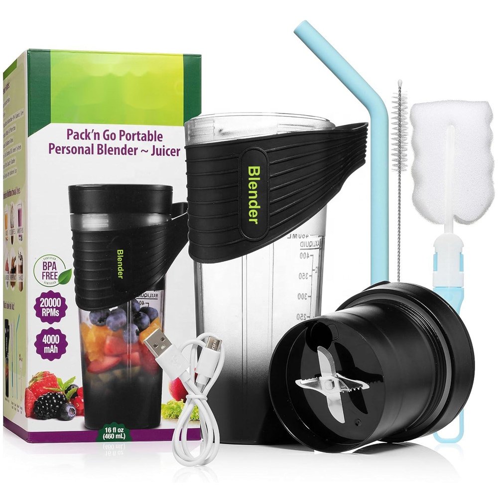 Ligkevan Hight Powered Smoothie Hand USB Rechargeable Small Size Coffee Electric Bottle Mini fruit Juicer Portable Blender