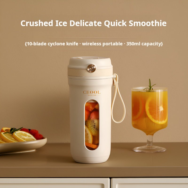 Portable Mini Juicer Cup Professional Blender for Crushing Ice Making Smoothies Compact and Convenient Juice Extractor