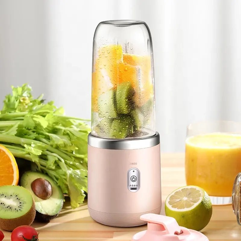 Usb Charging Lemon Orange Fruit Juicing Cup Smoothie Blender Machine Portable Blender 400ml Mini Electric Fruit Juicer