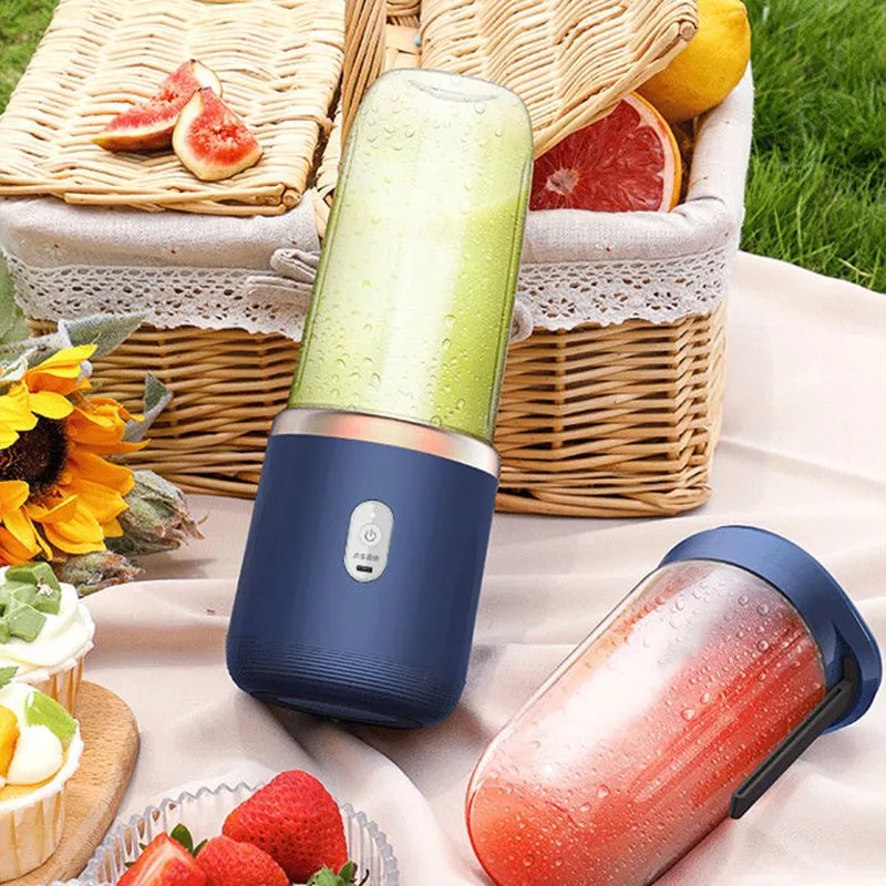Usb Charging Lemon Orange Fruit Juicing Cup Smoothie Blender Machine Portable Blender 400ml Mini Electric Fruit Juicer