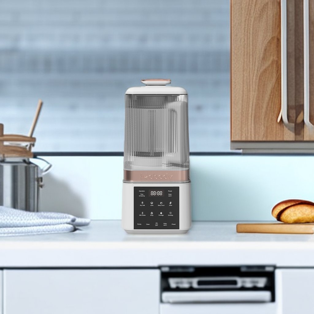 Latest Multifunctional Silent Blender With Sound Proof Cover 1.5L Electric Digital Heating Cook Fresh Juice Blender