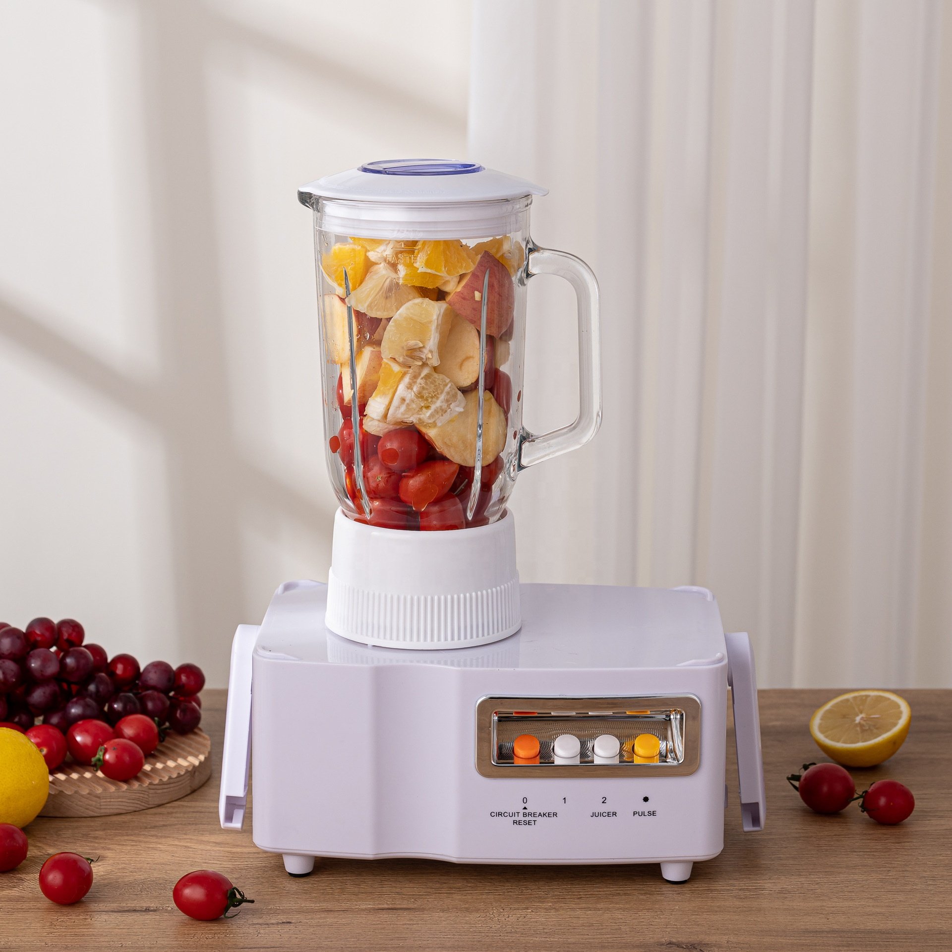 Dovau Popular 4 In 1 Juice Blender Multifunctional Glass Bottle Jar Mixer Wall Breaker Meat Grinder Machine