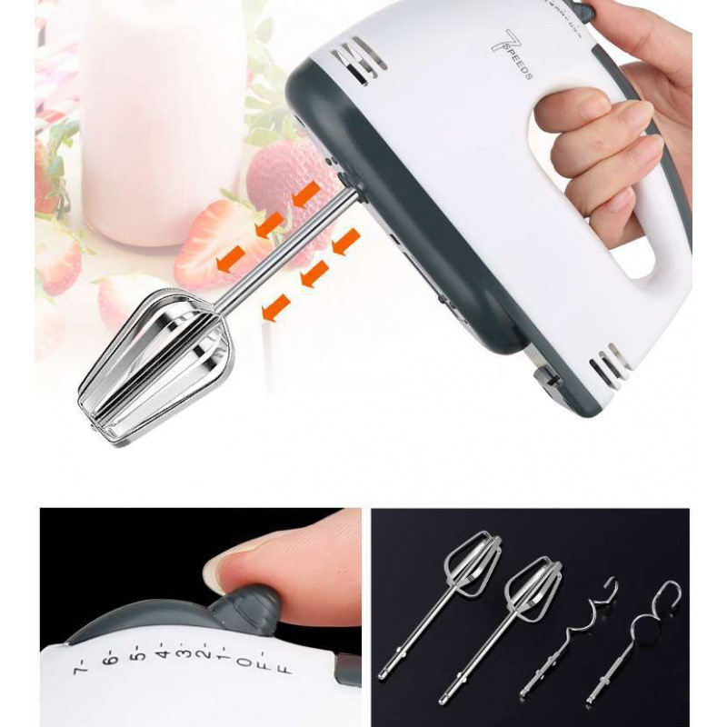 Wholesale Price 260W Electric Bakery Dough Hook Handheld Egg Beater Mixers Dough Food Processor Cream Blender Machine Price