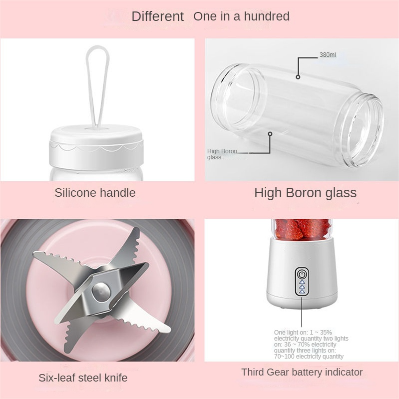 Hand Wireless Mini Electric Fruit Citrus Cup-shape Juicers Extractor Machine Usb Portable Orange Smoothie Blender And Juicer