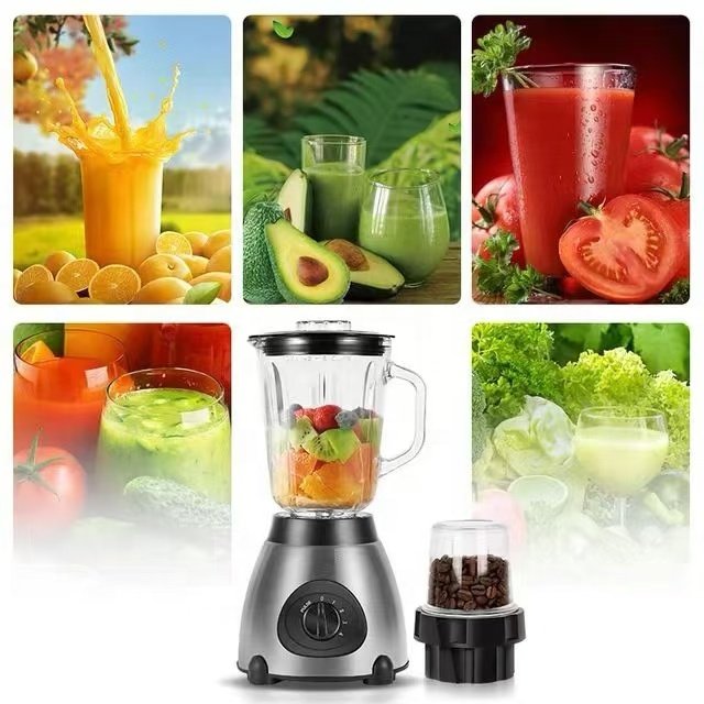 2 in 1 800W Kitchen Appliances Heavy Duty Blender Juicer Portable Kitchen Juicer Blender Fruit Juice Blender