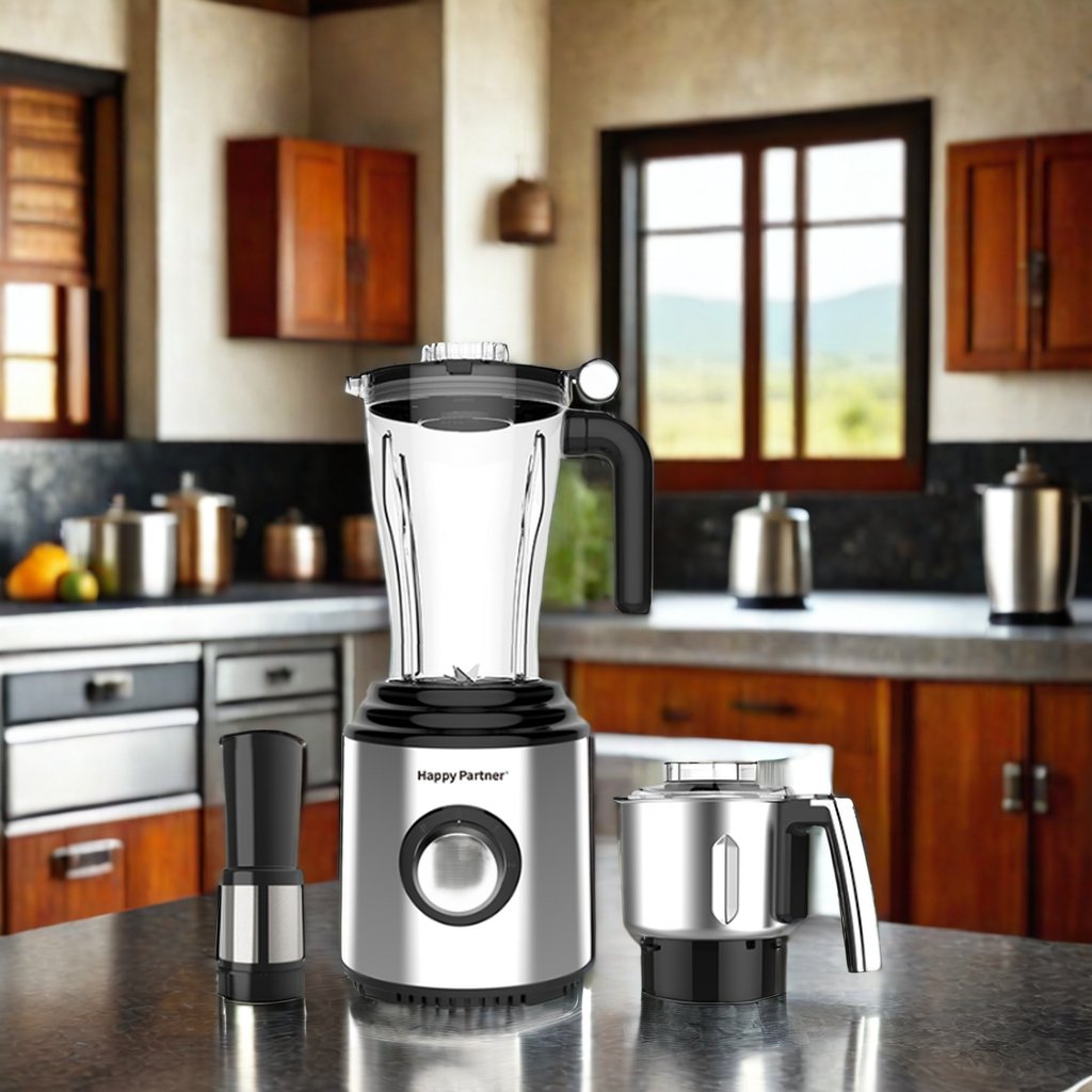 Happy Partner 6-in-1 Stainless Steel Multi-Purpose Blender Quality Juicer and Grinder Versatile Blending Tool