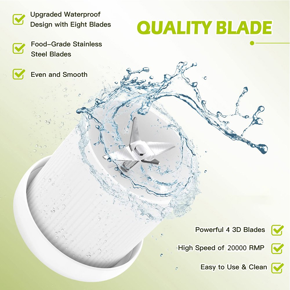 Electric Juicer Cup Sport Bottle 6 Blades Blender Milkshake Machine USB Mini Fruit Milk Mixing Tool Fresh Juice Portable Blender
