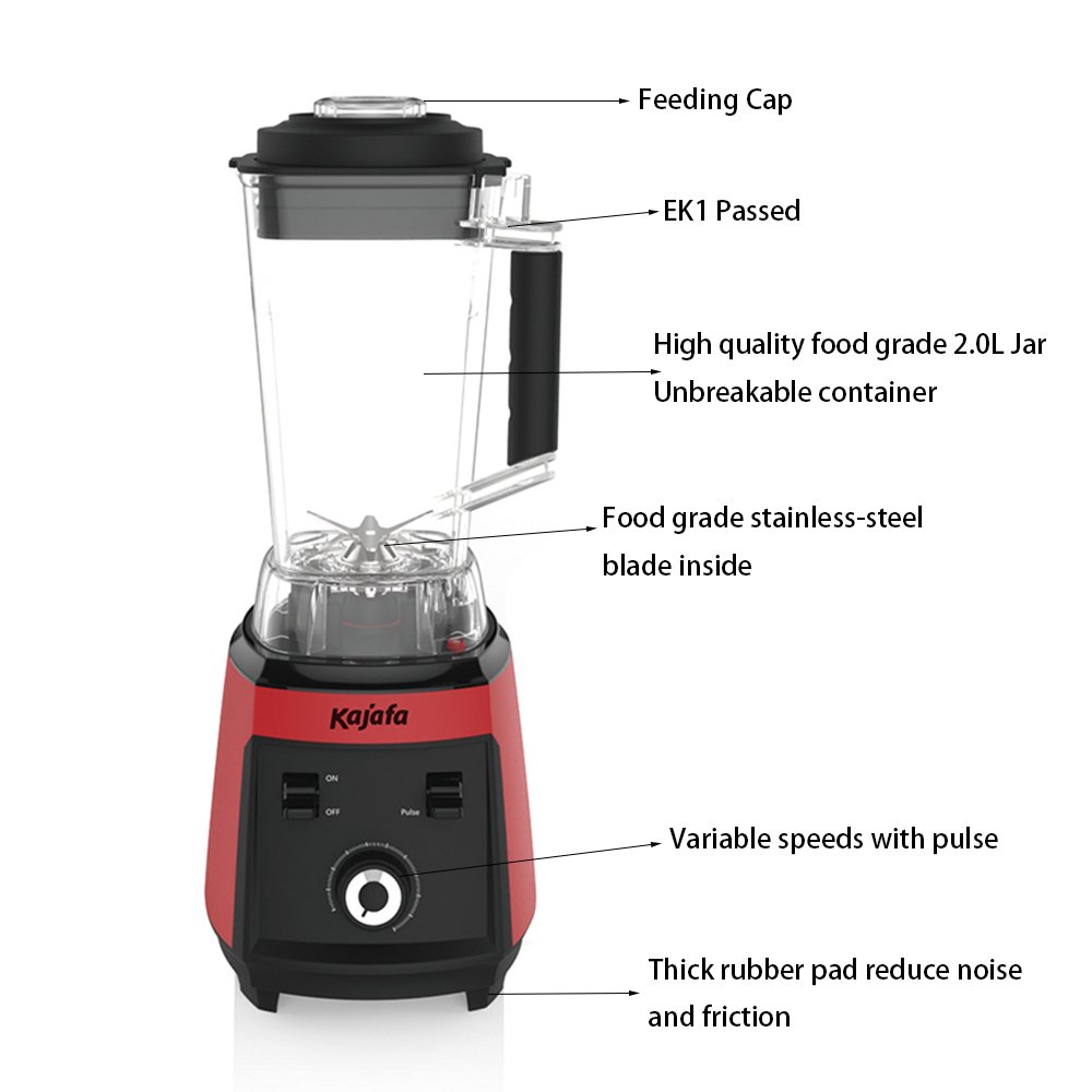 2L high torque commercial powerful blender with high speed