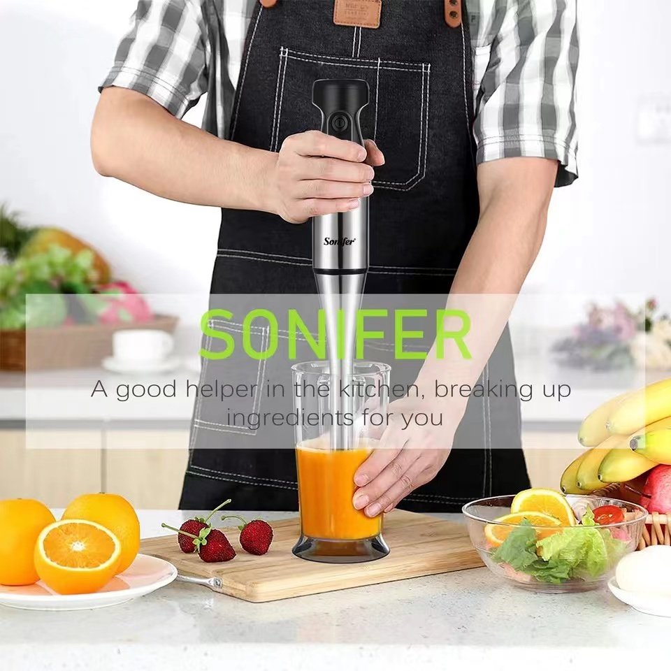 Sonifer SF-8030 high quality household 500w dc motor heavy stainless steel body electric hand blender for kitchen