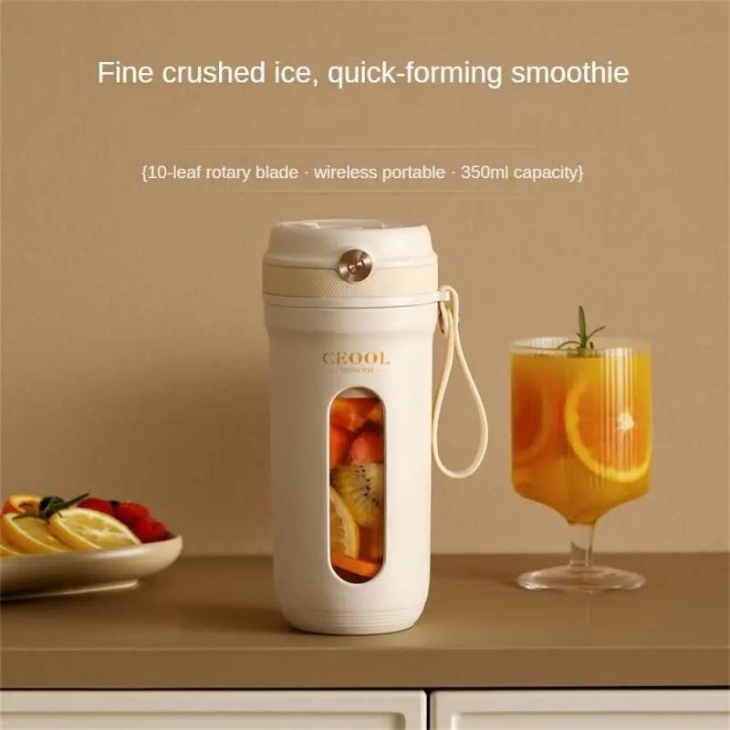 Portable Juice Blender Drinking Cup Charging Port 350ml Juice Cup Plastic Fast Juicing / Non-slip Cup Design / Waterproof 40 20s