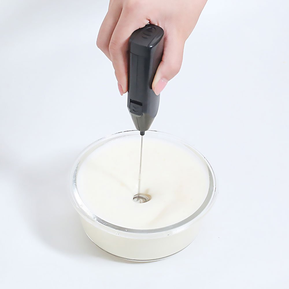 White Electric Egg Beater Milk Frother For Coffee Household Kitchen Mini Stainless Steel Coffee Milk Tea Blender Dropshipping