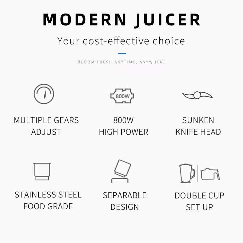 Smoothies Factory Price 1.5L Juicer Commercial Electric Smoothie Blender Hot Sale High Power Brand New High Speed