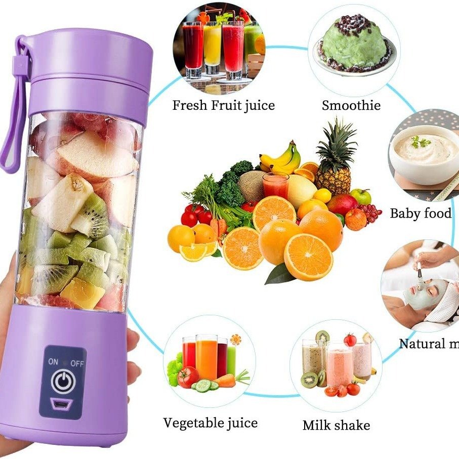 Juicer Bottle Fruit Portable Hand Cold Press Slow Orange Manual Juicer Extractor Machine Blender Juicer