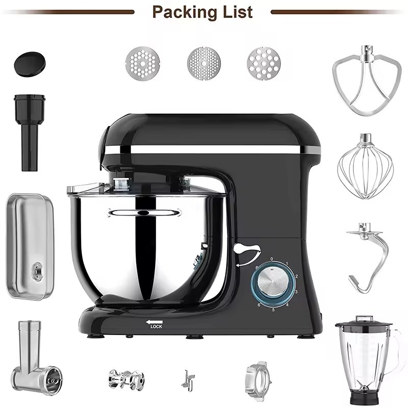 Multifunctional 5 L Stand Food Blender Cake Blender Baking Stainless Steel Mixing Bowl Bracket Dough Food Cake Mixer Electric