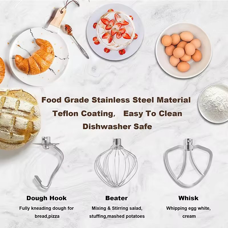 Multifunctional 5 L Stand Food Blender Cake Blender Baking Stainless Steel Mixing Bowl Bracket Dough Food Cake Mixer Electric