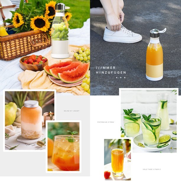 Blender Portable Travel Blender Mixer Cup USB Magnetic Charging Mini Wireless Juicers Fruit Milkshake Quick Bestaid Juice Maker
