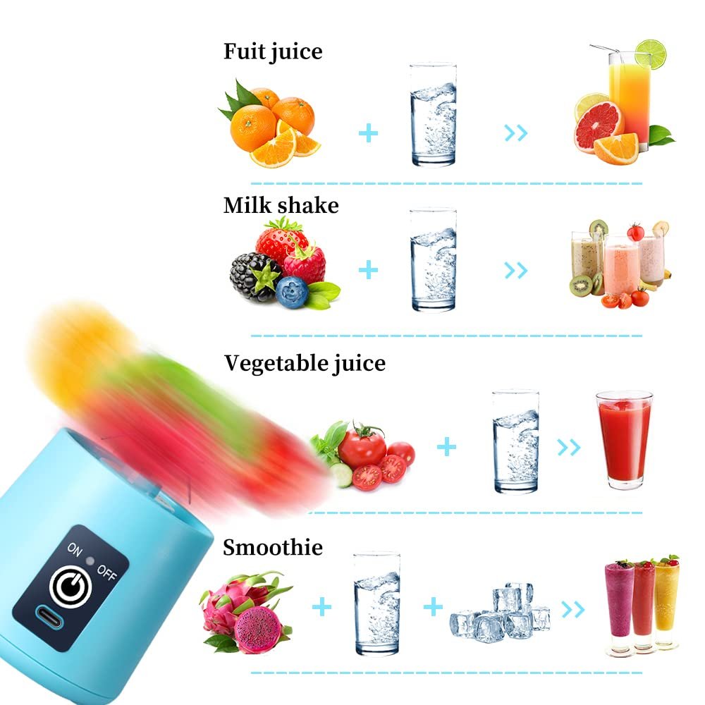 380ML Mini Electric Portable Juice Bottle Blender Fresh Juice Mini Fast Portable Blender