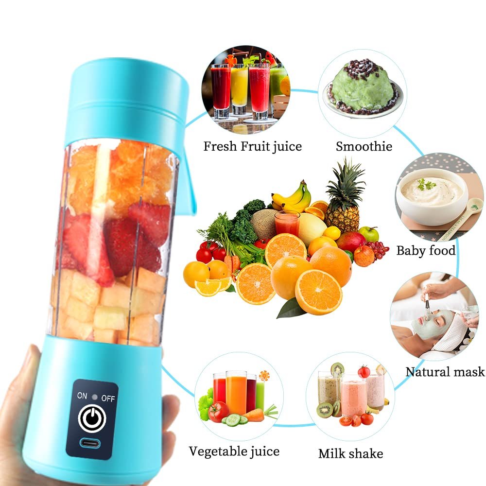 380ML Mini Electric Portable Juice Bottle Blender Fresh Juice Mini Fast Portable Blender
